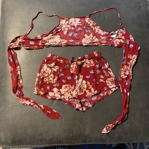 Shein 2 piece floral outfit.